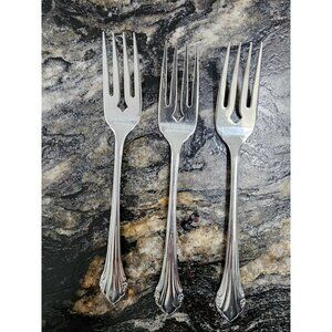 Oneida 1881 Rogers  REPOSE 7" Stainless Salad Forks 6 7/8" Lot of 3